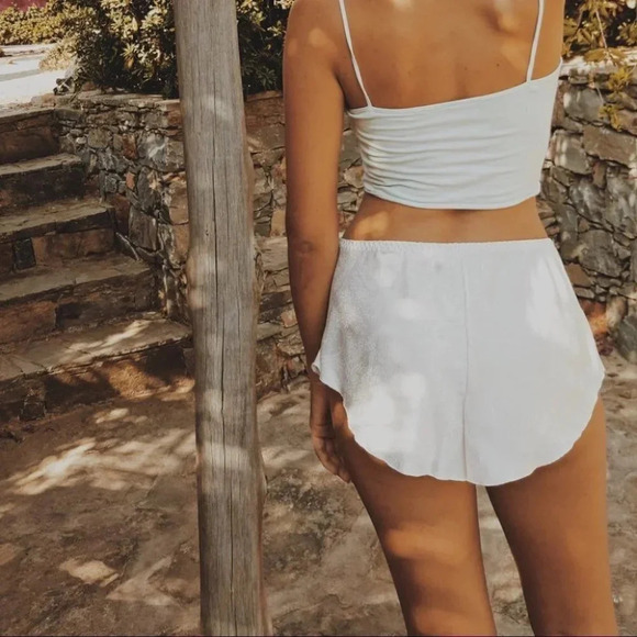 Vintage - Kayser Satin Lace Shorts - White - Picture 5 of 11